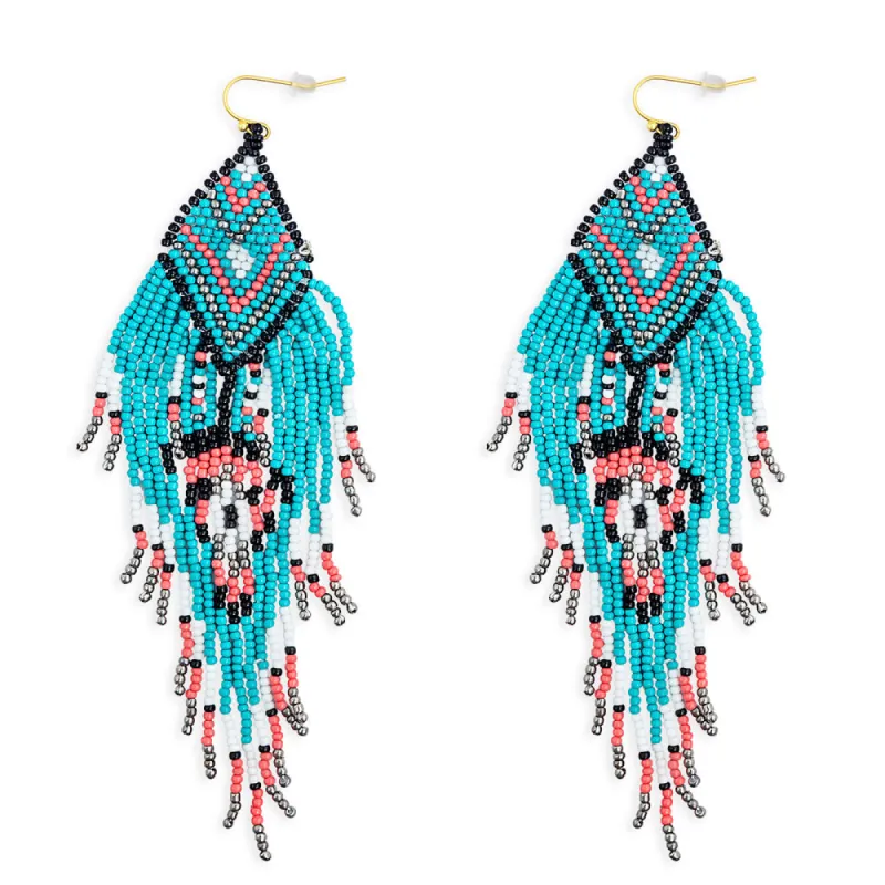Shawl Of My Tribe Beaded Earrings sold by Myra Bag