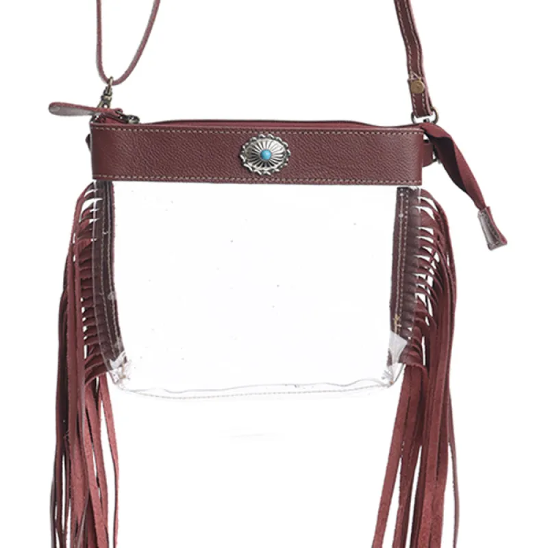 Azura Clear Bag in Chocolate sold by Myra Bag