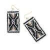 Protection Sheild Beaded Earring In Ebony sold by Myra Bag