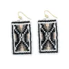 Protection Sheild Beaded Earring In Ebony sold by Myra Bag