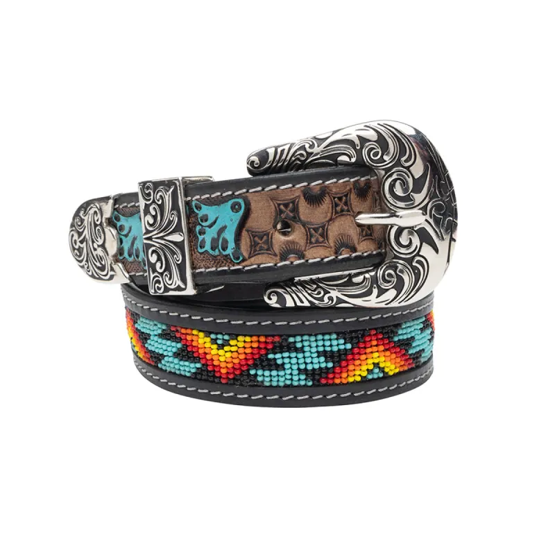 Mesa Moon Mirage Hand-tooled Women's Belt sold by Myra Bag