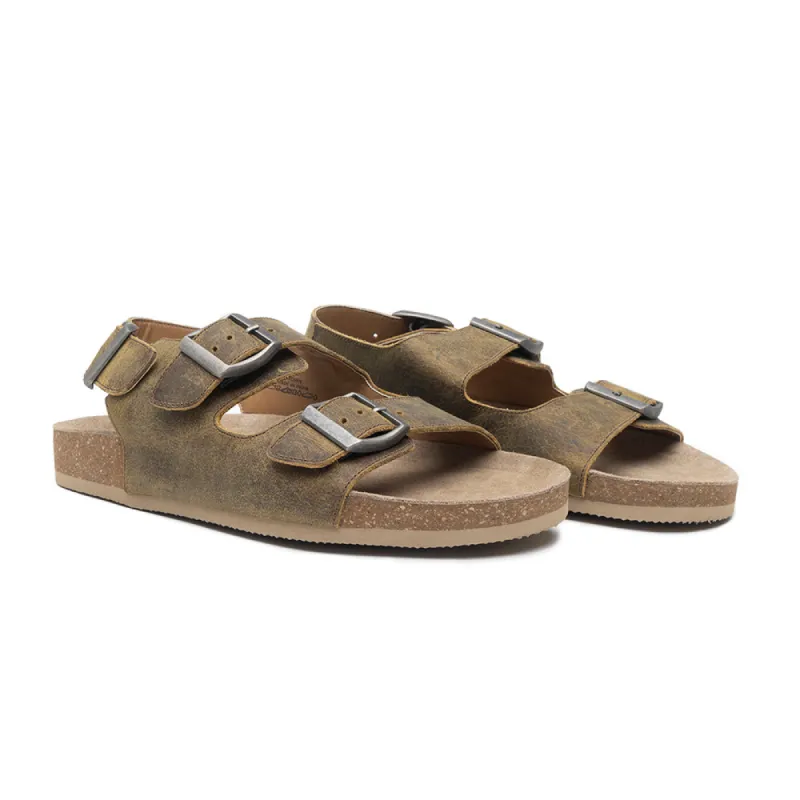 Mountain Path Leather Sandals In Suede sold by Myra Bag