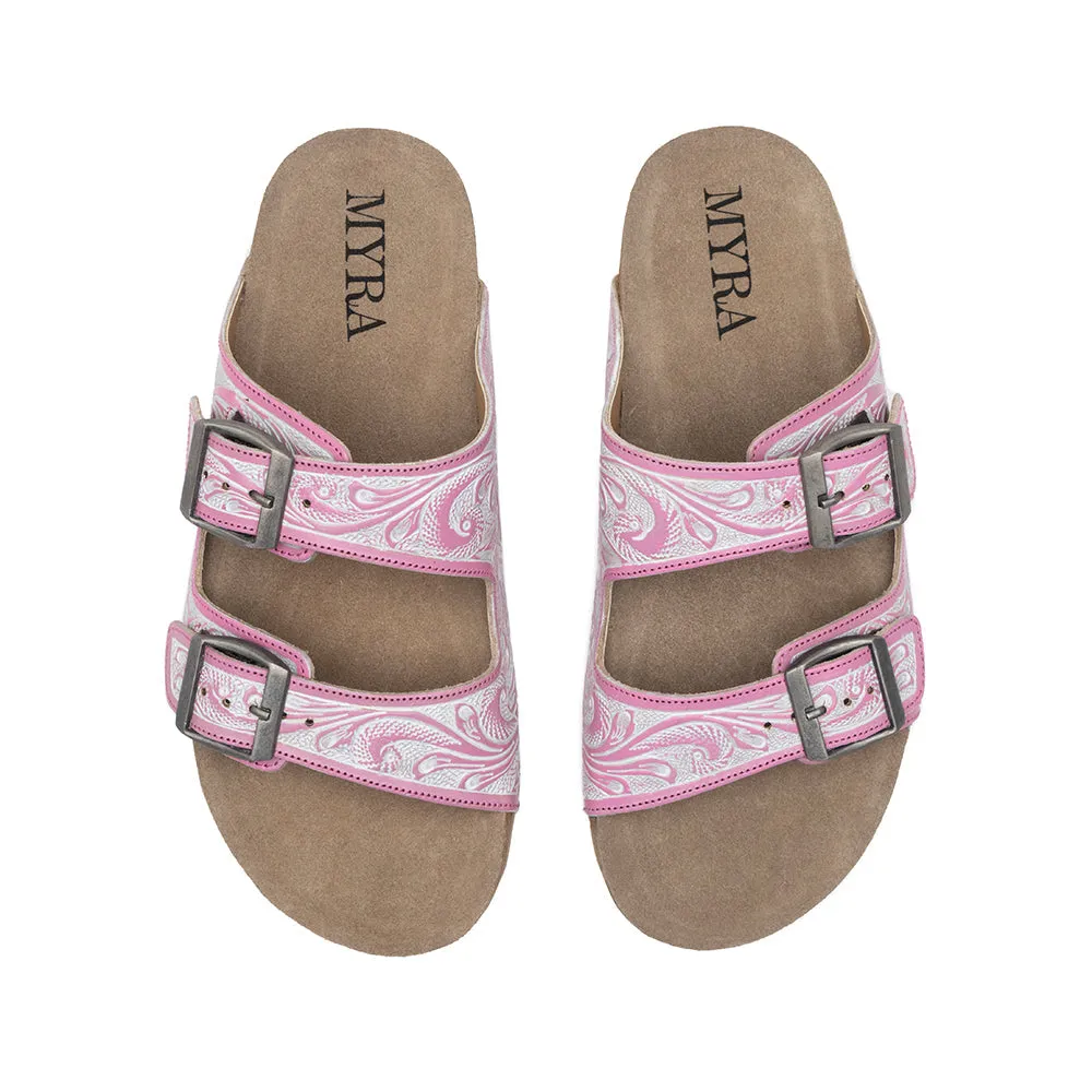 Blossom Glimmer Hand-tooled Sandals sold by Myra Bag product image thumbnail 2