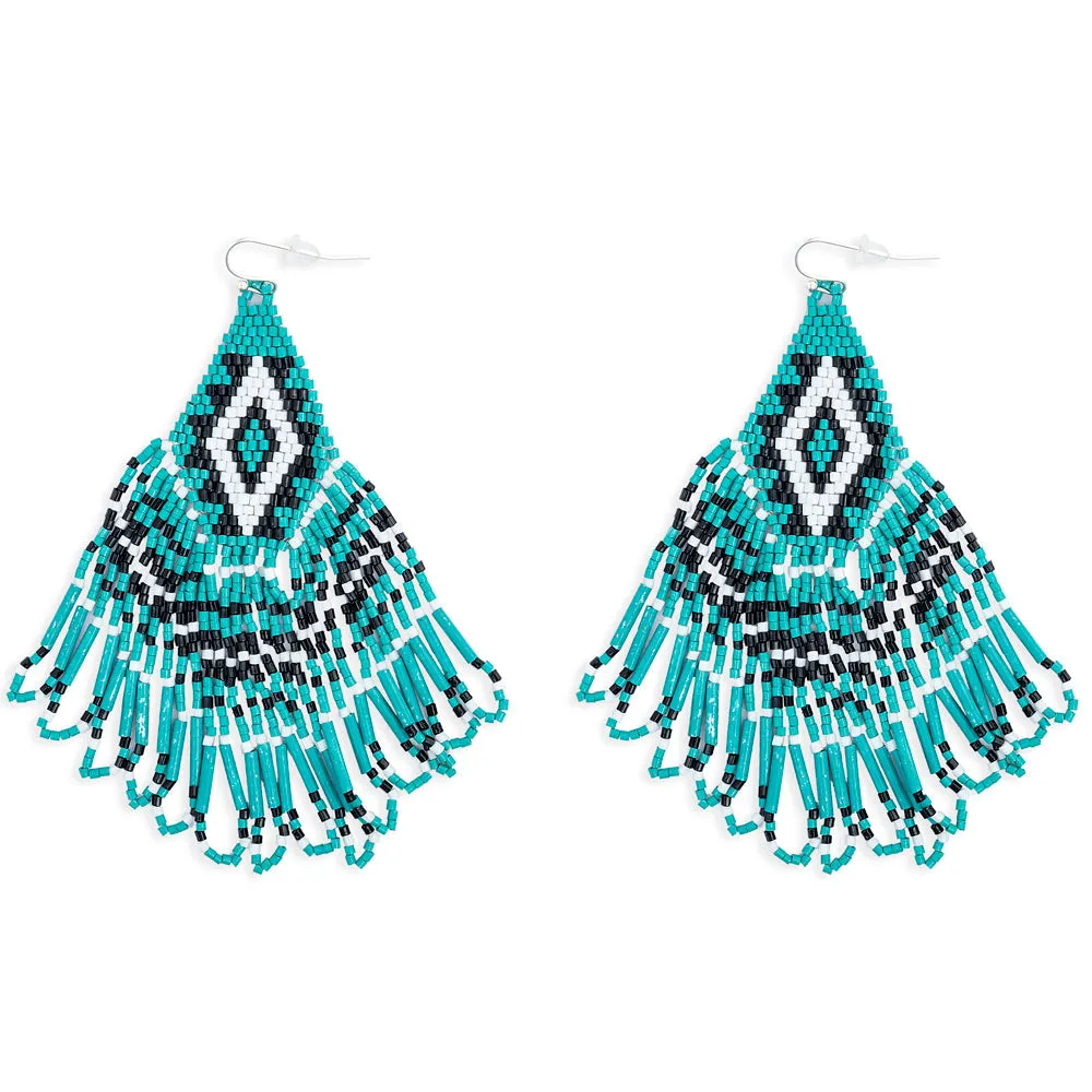Streaming Light Earrings In Turquoise sold by Myra Bag