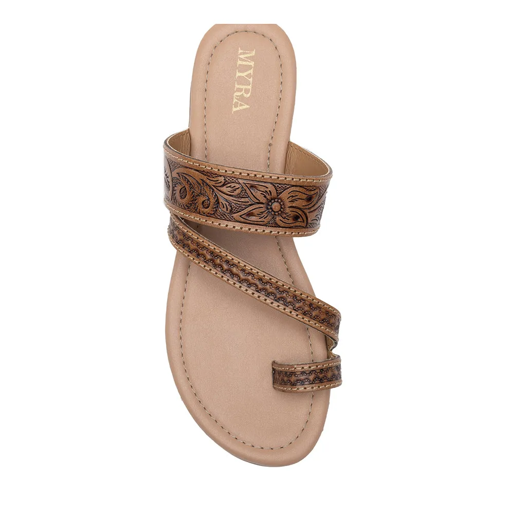 Point Ridge Hand-tooled Sandals sold by Myra Bag product image thumbnail 3