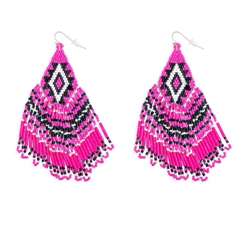 Streaming Light Earrings In Magenta sold by Myra Bag