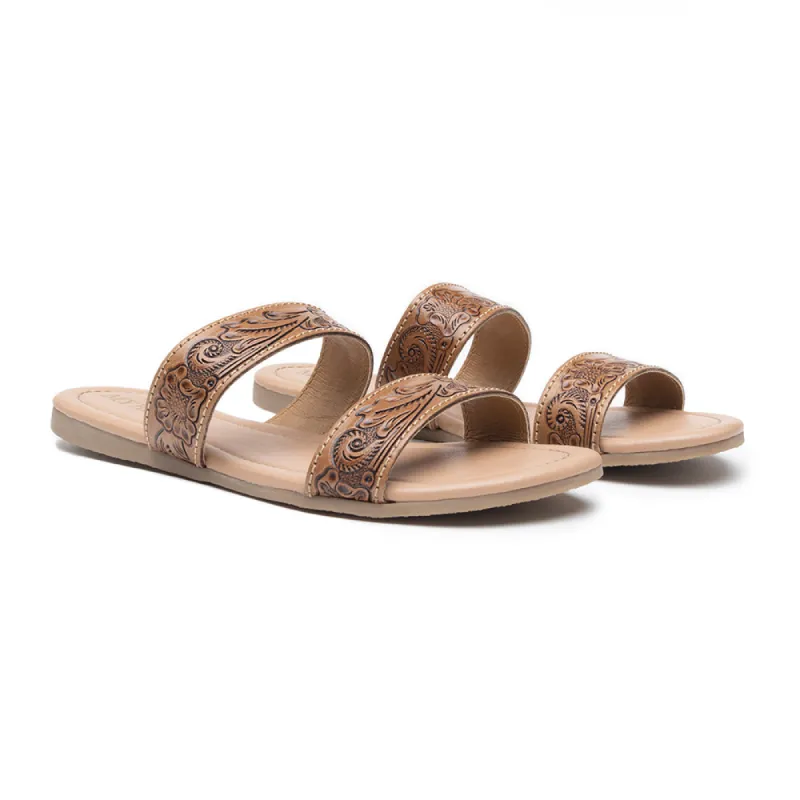 Terra Trails Hand-Tooled Sandals sold by Myra Bag