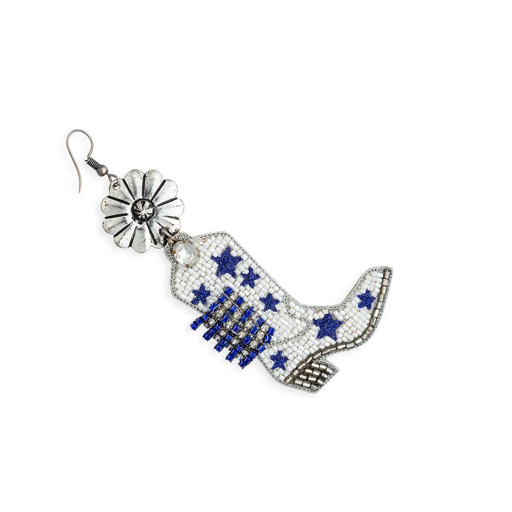 Stars & Bars Beaded Boot Earrings sold by Myra Bag product image thumbnail 3