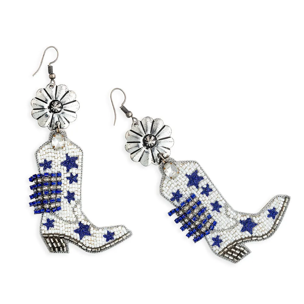 Stars & Bars Beaded Boot Earrings sold by Myra Bag product image thumbnail 2