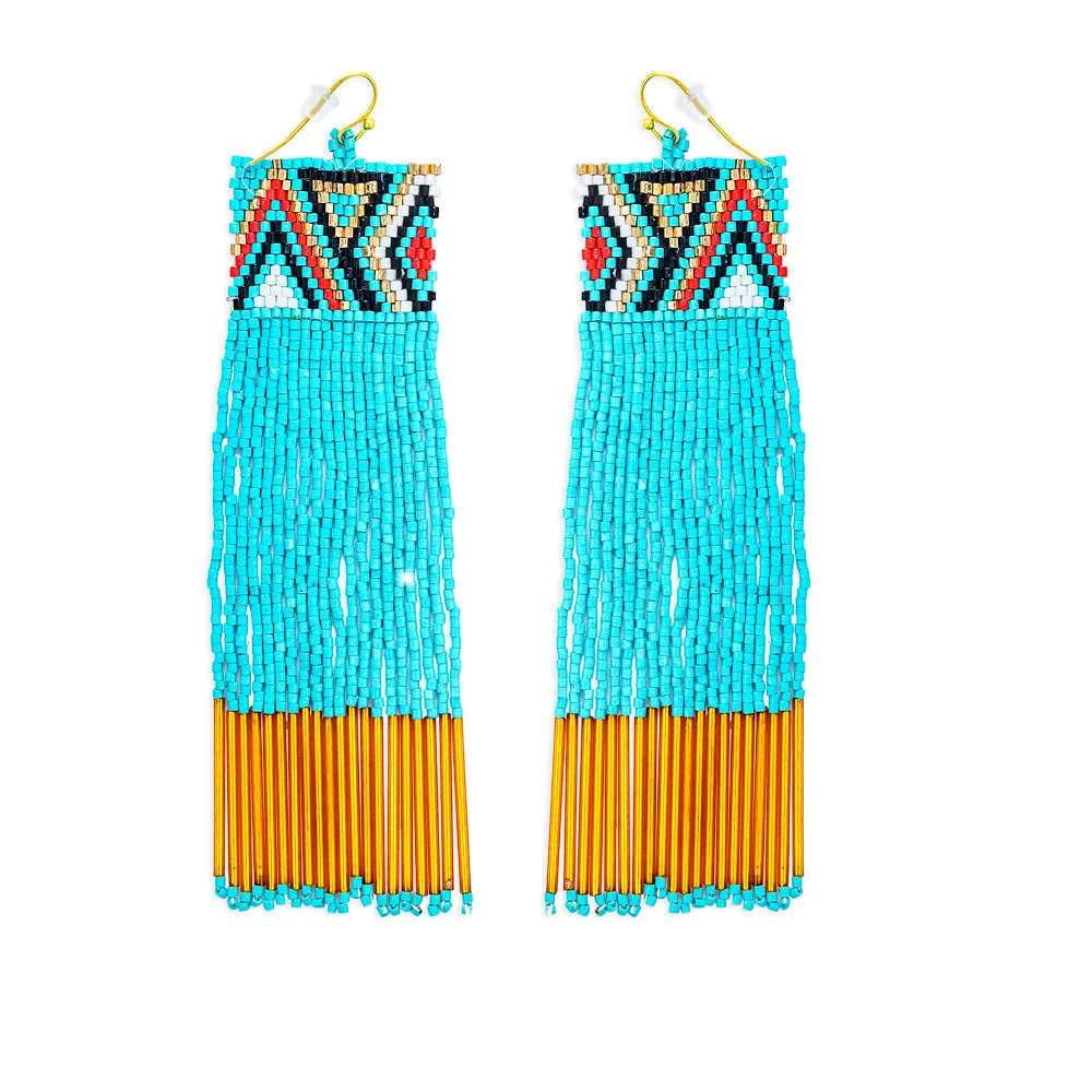 Resplendent Flow Beaded Earrings sold by Myra Bag