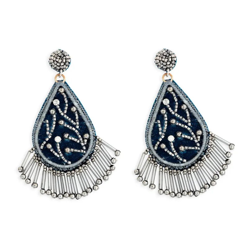 Deco Tribute Beaded Earrings sold by Myra Bag