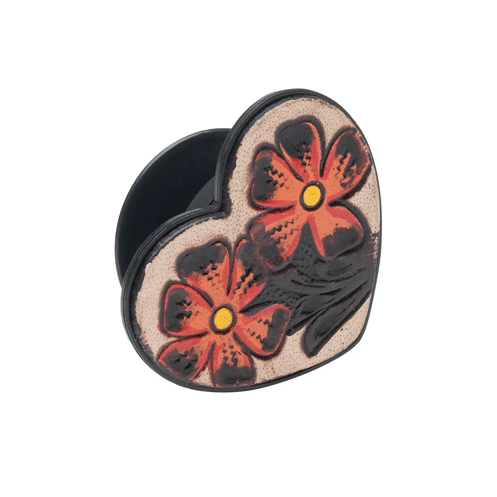 Where My Heart Lives Hand-tooled Phone Socket sold by Myra Bag product image thumbnail 2