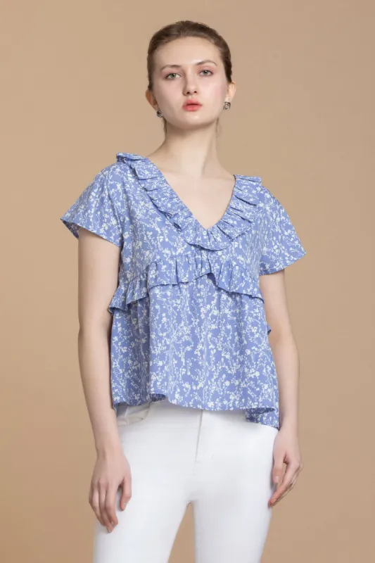 Bohera Ellianna Ruffled Top sold by Myra Bag