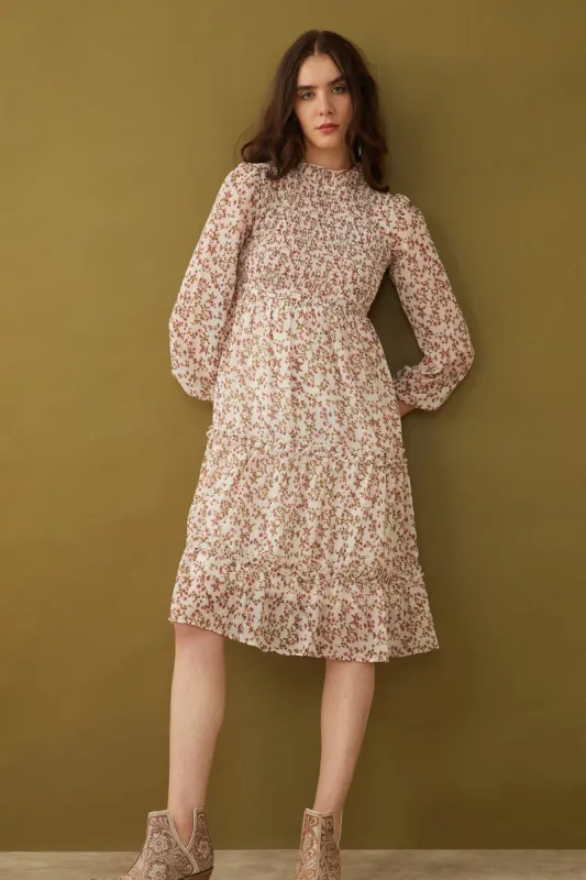 Bohera Leaola Raye Smocking Full Sleeve Dress sold by Myra Bag