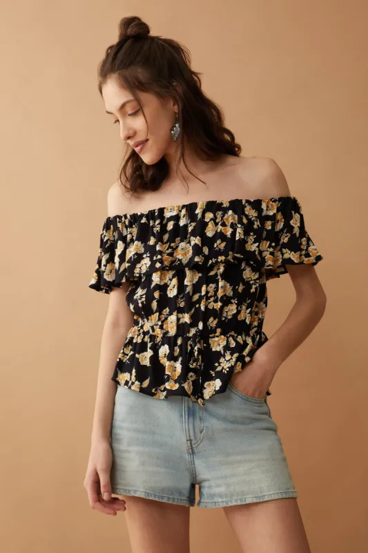 Bohera Aveline Flounce Off-Shoulder Top sold by Myra Bag