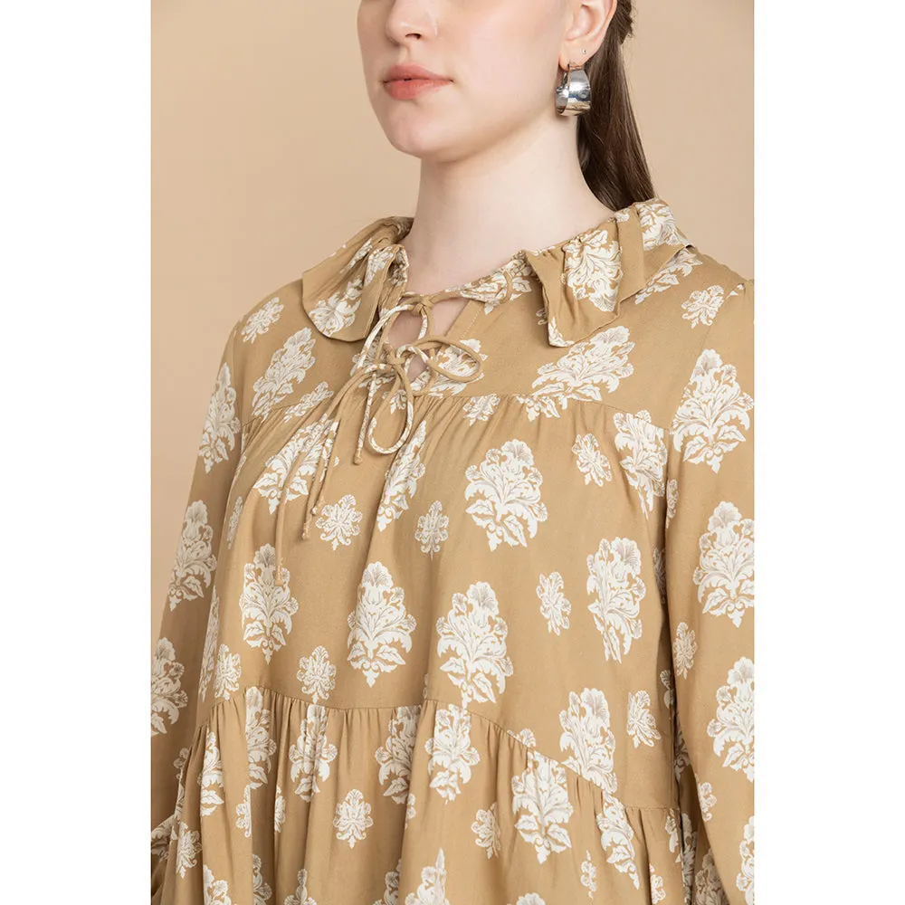 Bohera Ruthie Tie Collar Flared Sleeve Top sold by Myra Bag product image thumbnail 5