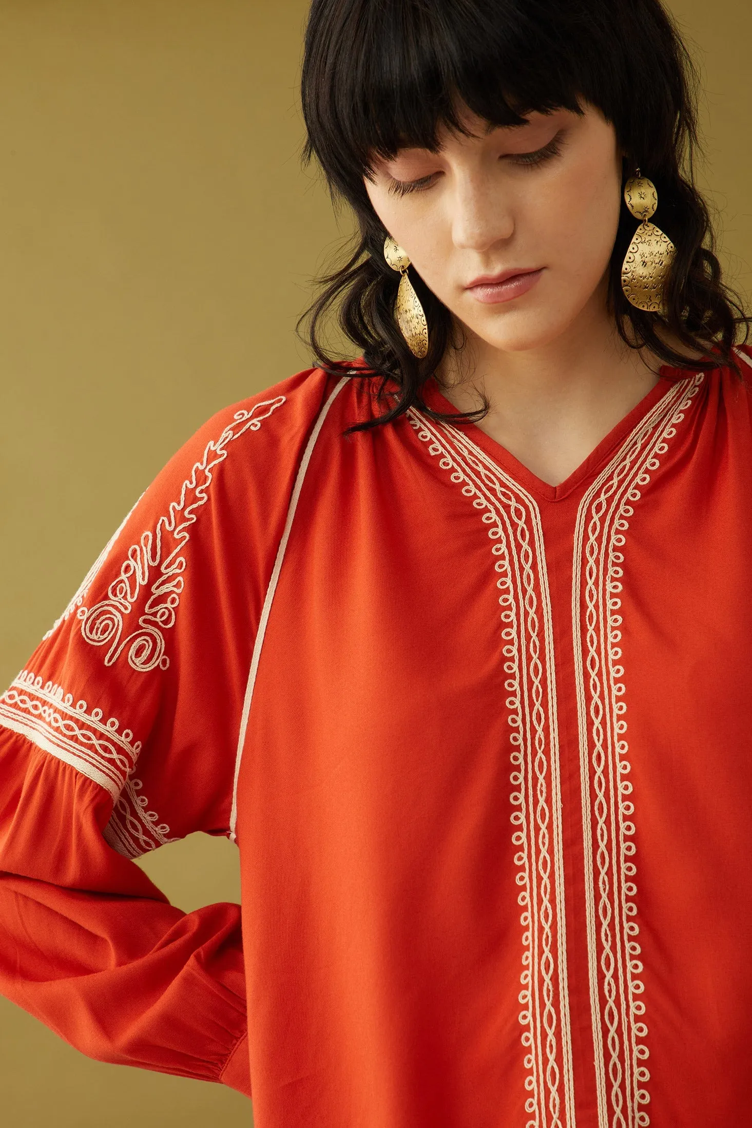Bohera Pauline Embroidered Accent Top sold by Myra Bag product image thumbnail 5