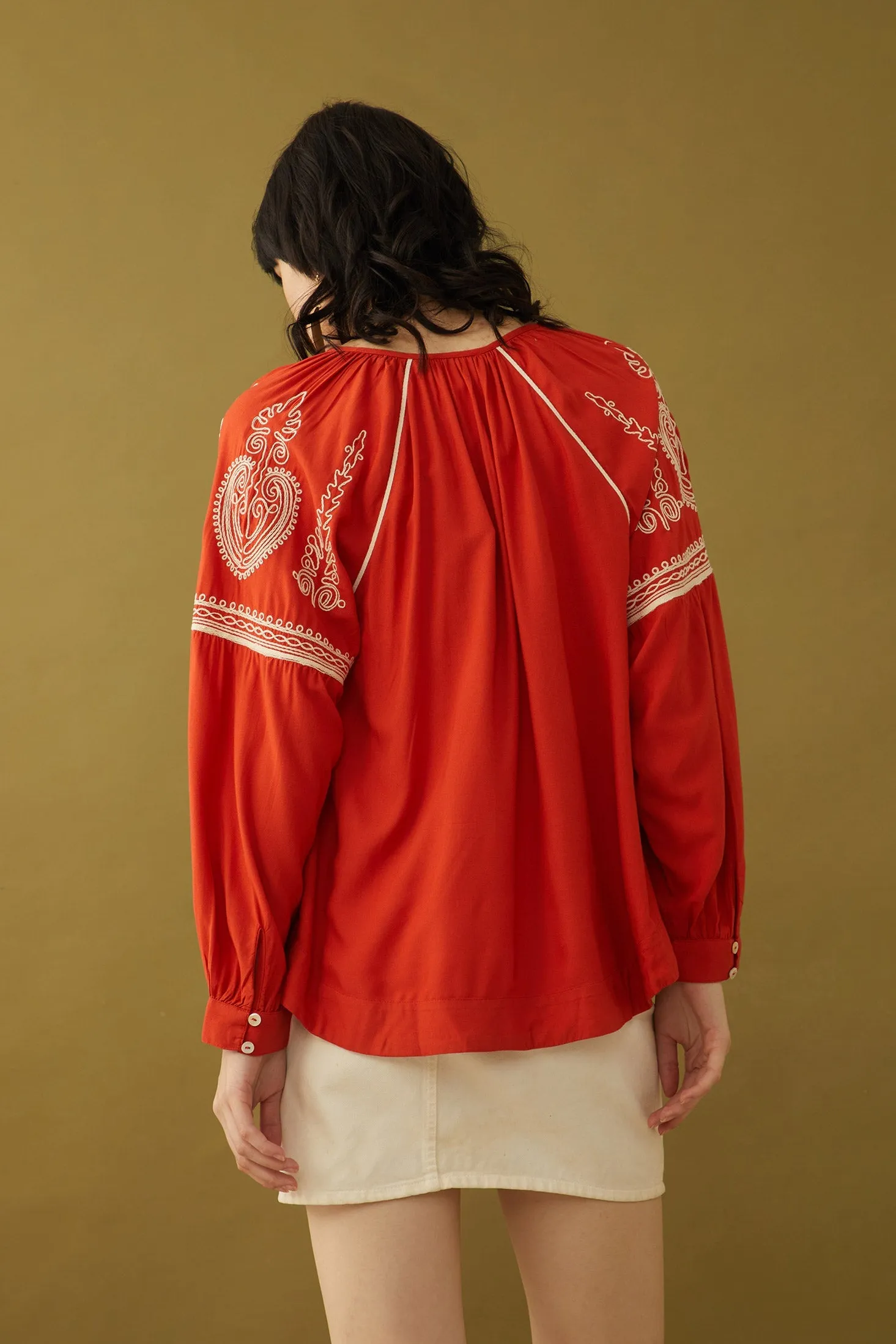 Bohera Pauline Embroidered Accent Top sold by Myra Bag product image thumbnail 4