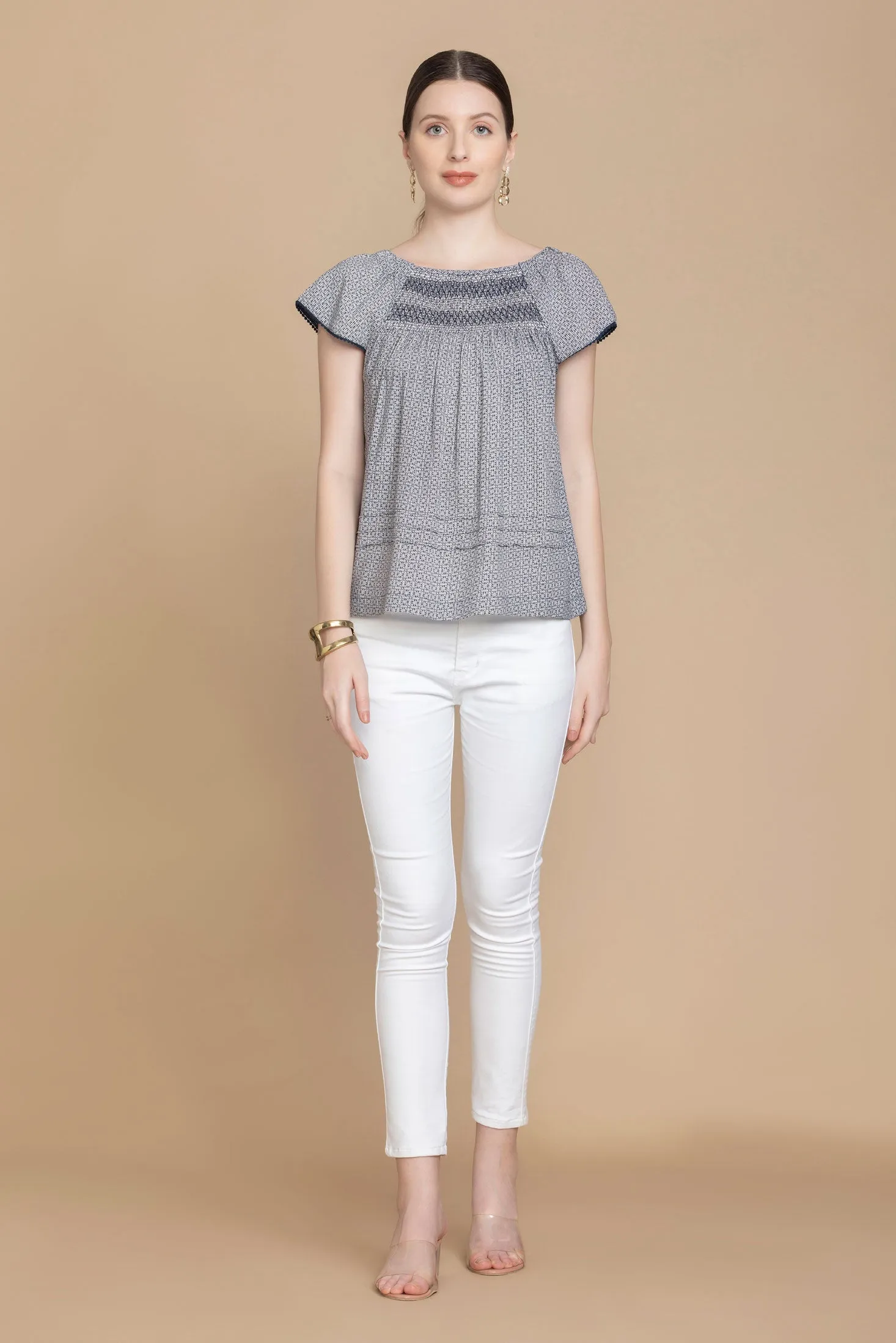 Bohera Hanna Jo Embroidered Top sold by Myra Bag