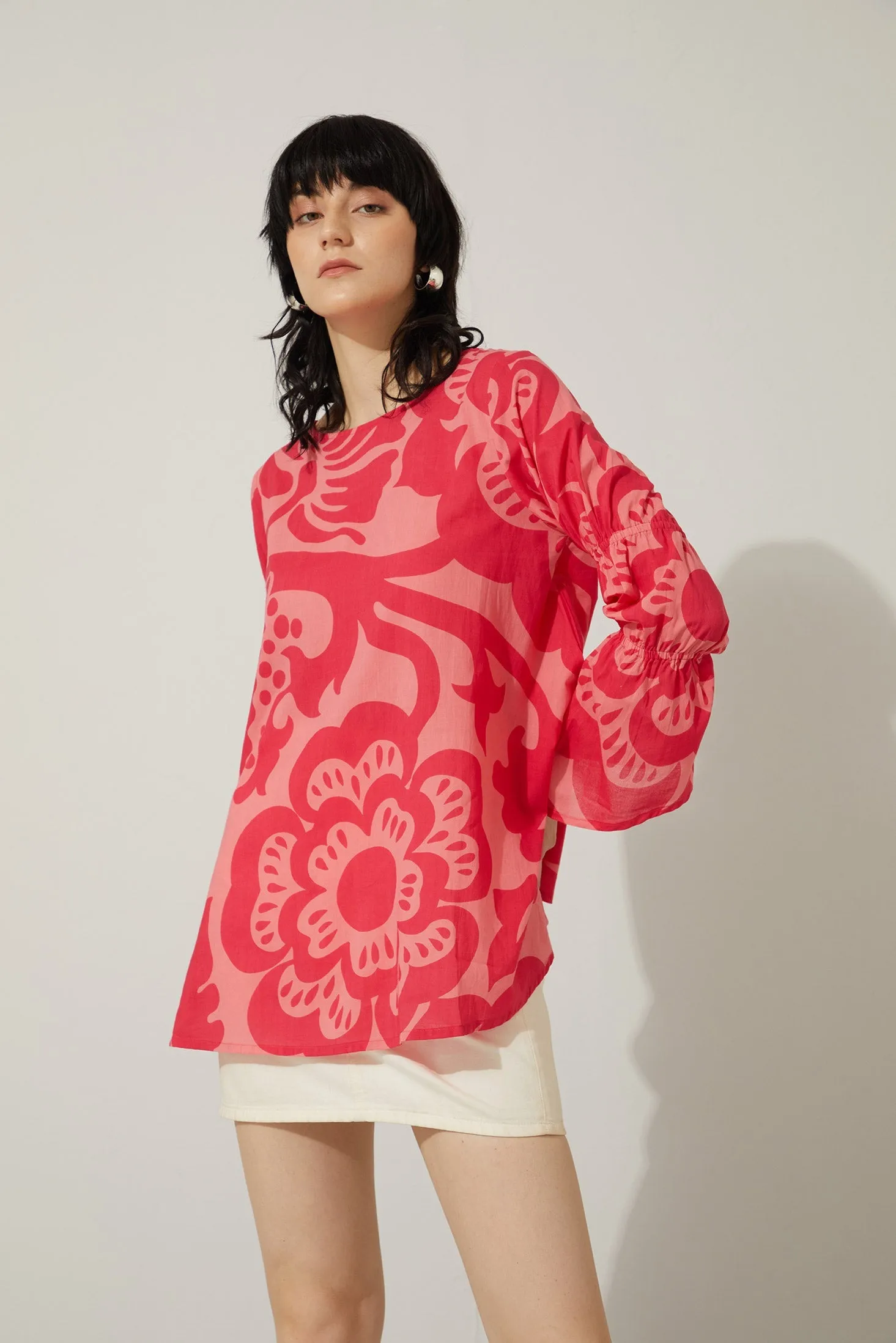 Flora Daye Round Neck Flare Sleeve Top sold by Myra Bag product image thumbnail 3