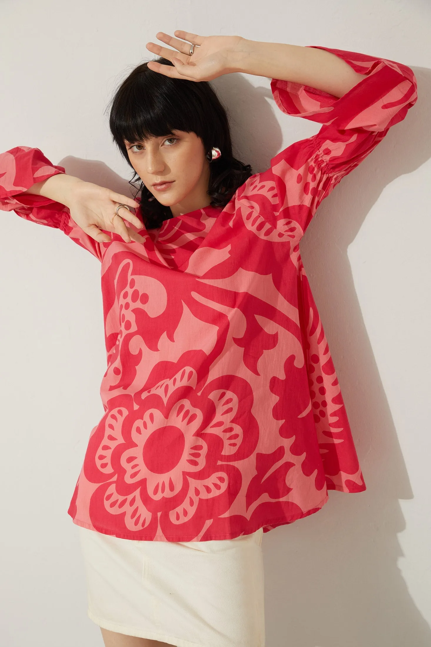 Flora Daye Round Neck Flare Sleeve Top sold by Myra Bag product image thumbnail 4