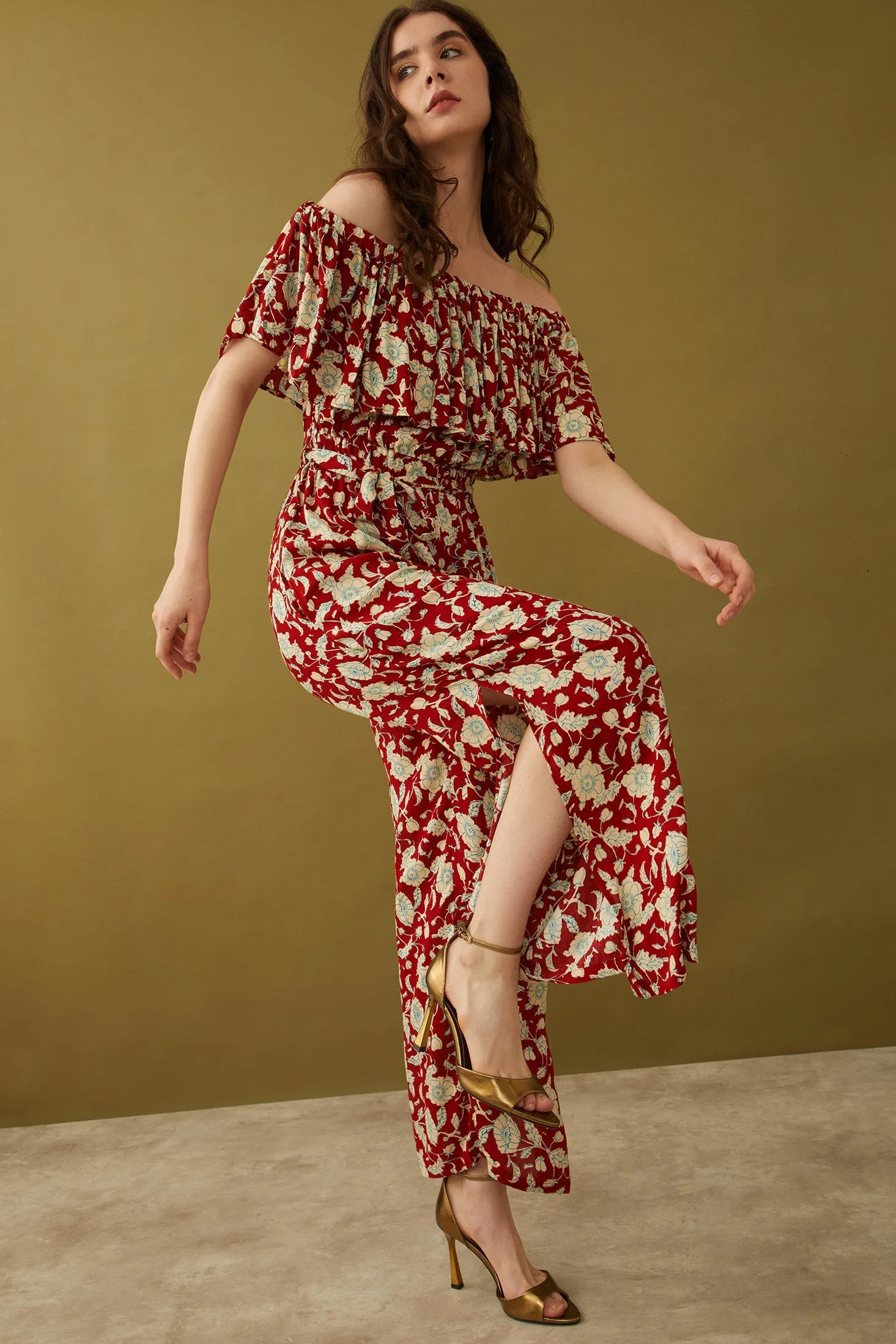 Bohera Masuyo Floral Off-Shoulder Jumpsuit sold by Myra Bag product image thumbnail 3