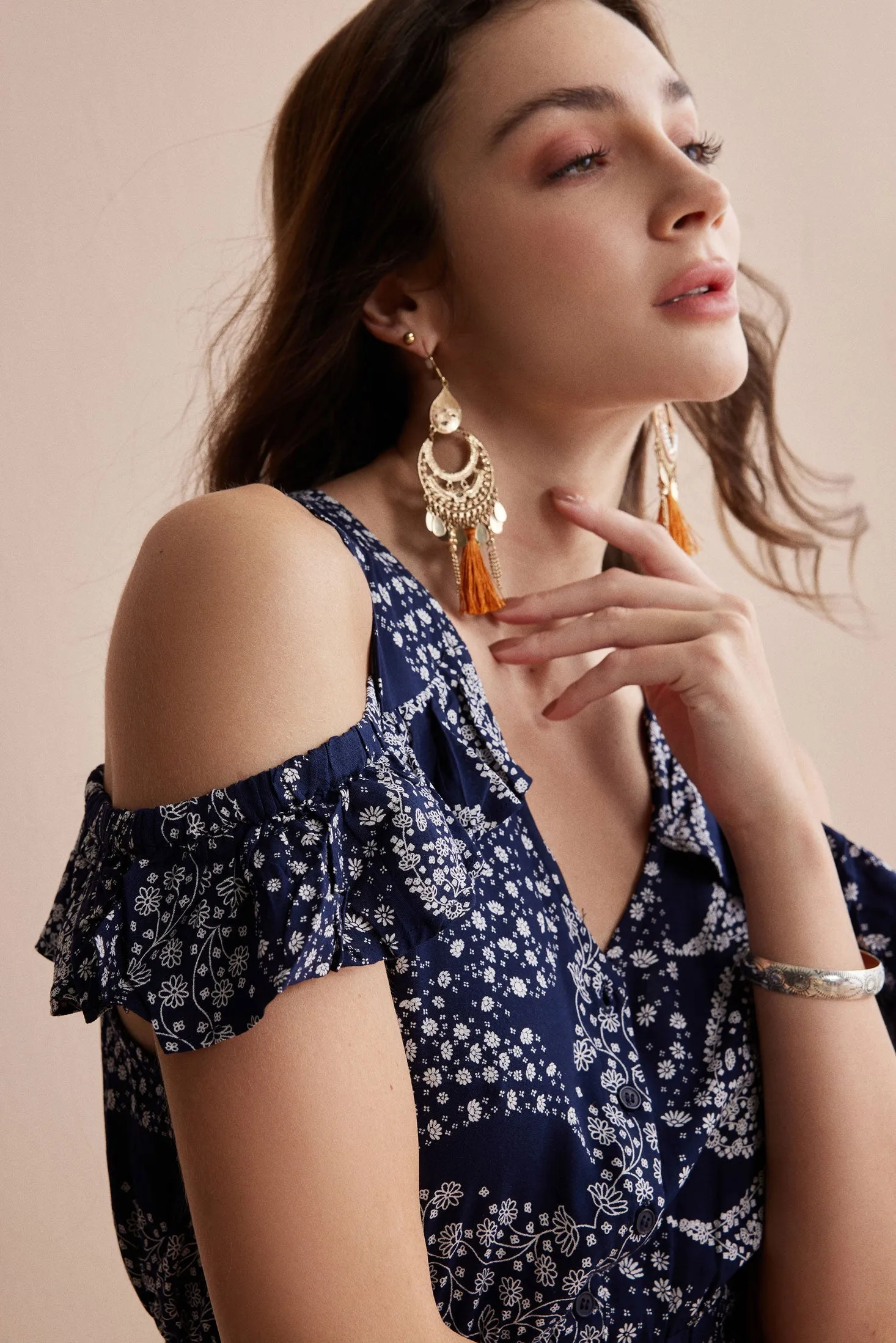 Bohera Alexis Jumpsuit in Navy Paisley sold by Myra Bag product image thumbnail 2