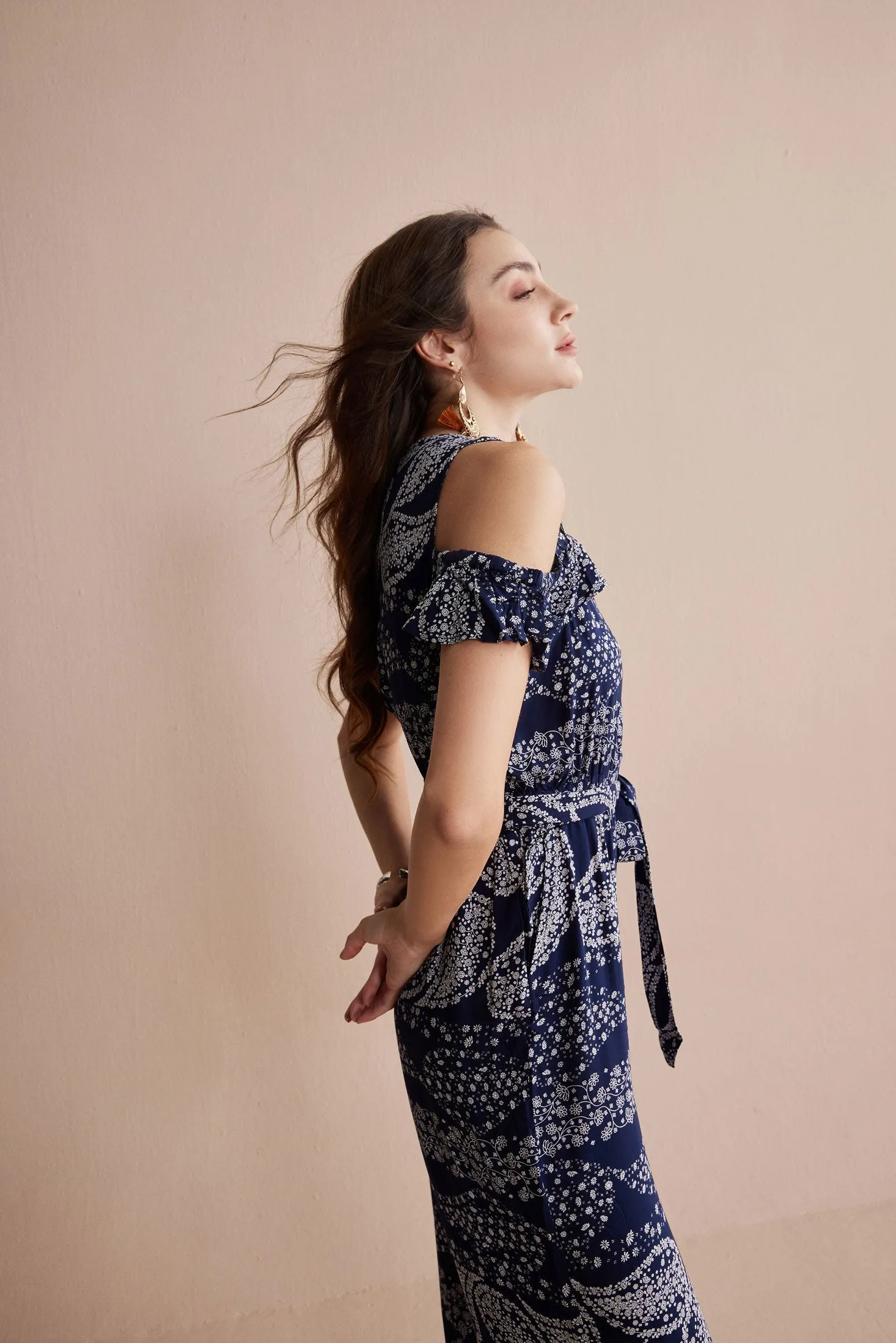 Bohera Alexis Jumpsuit in Navy Paisley sold by Myra Bag product image thumbnail 4