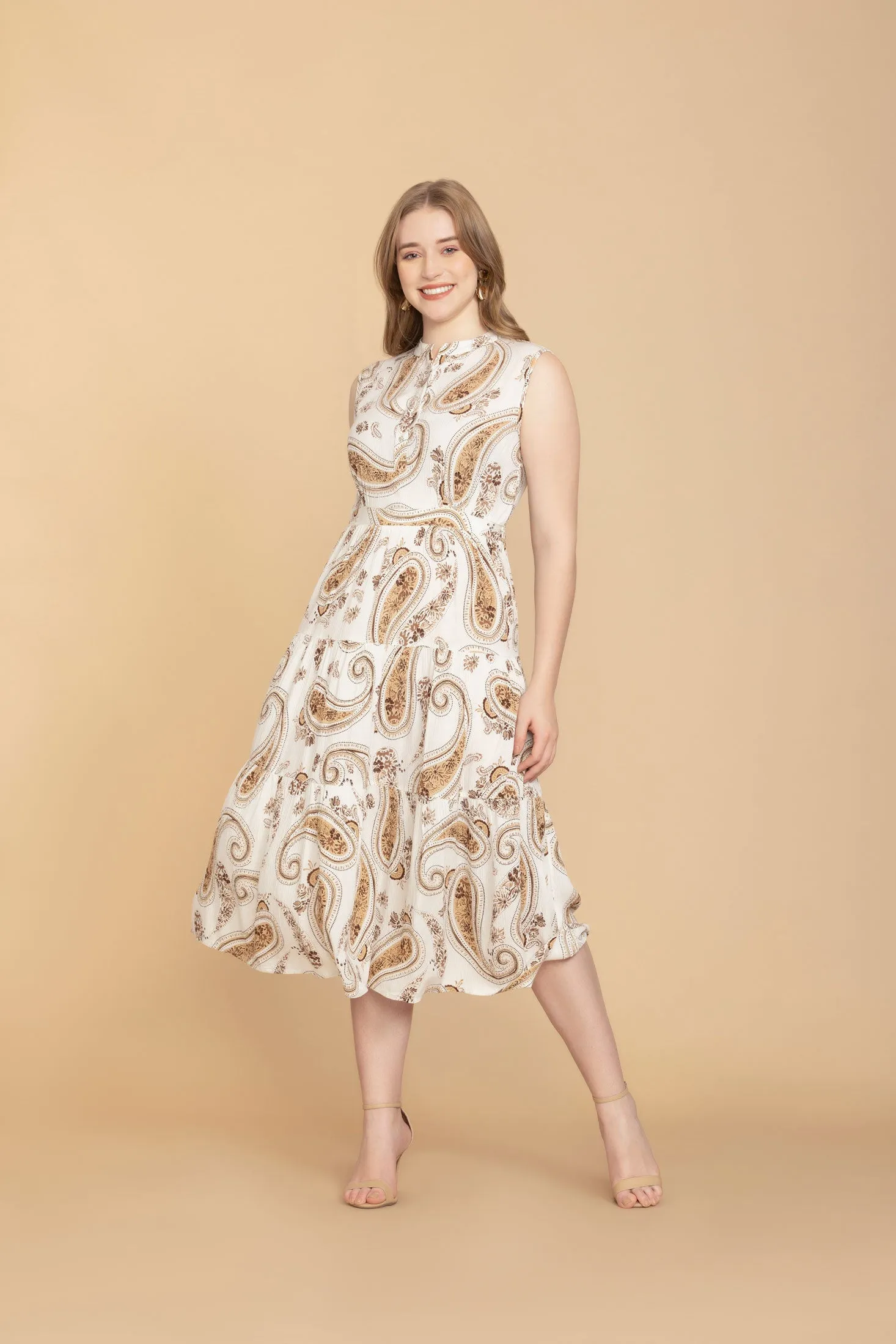 Bohera Brianna Hope Drop Waist Paisley Dress sold by Myra Bag product image thumbnail 2