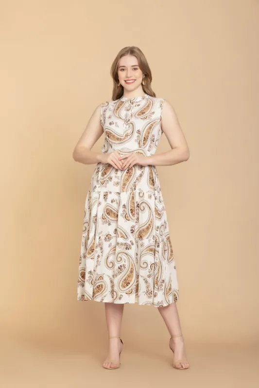 Bohera Brianna Hope Drop Waist Paisley Dress sold by Myra Bag