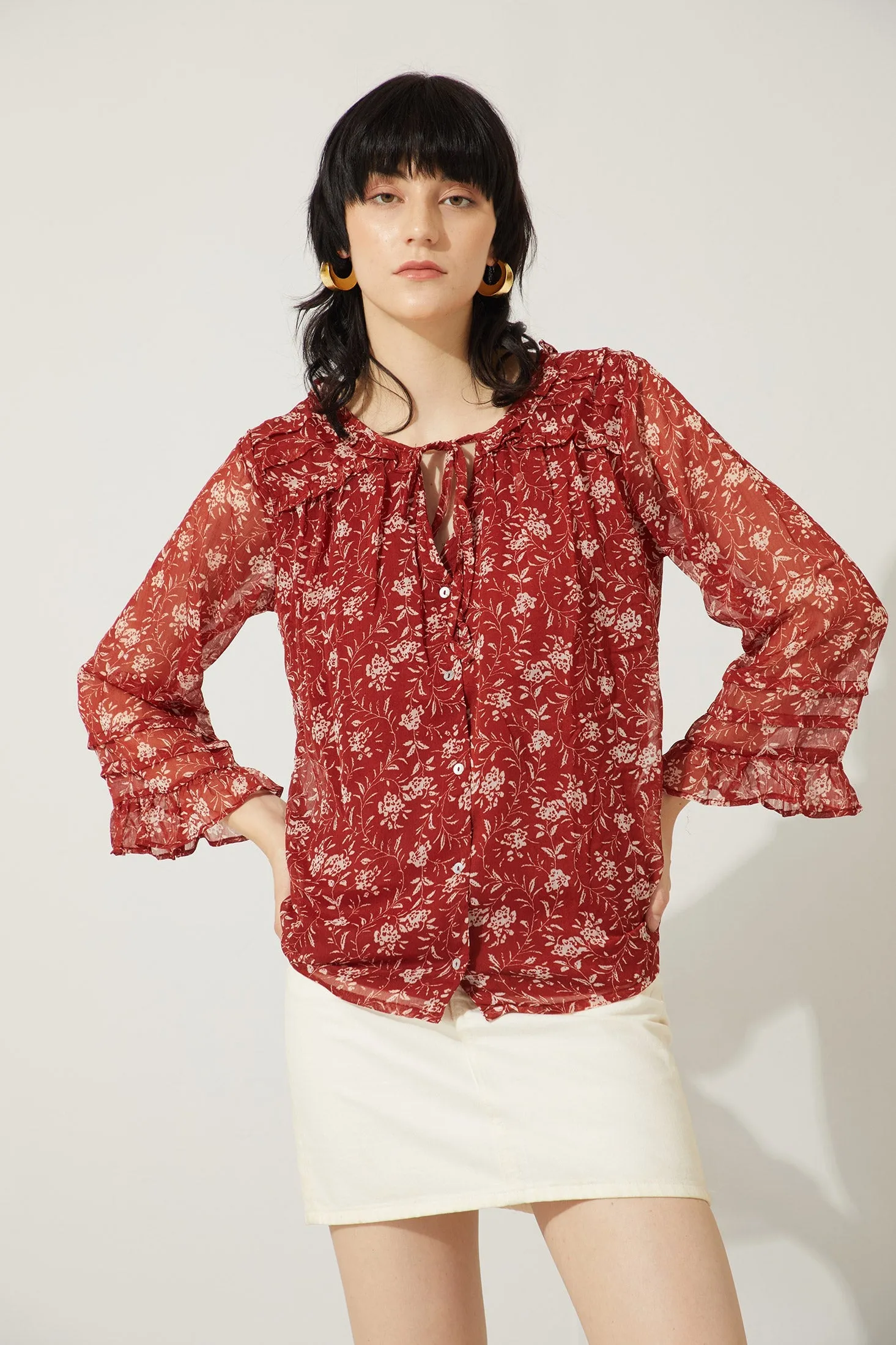 Bohera Francisca Floral Shirt sold by Myra Bag product image thumbnail 4