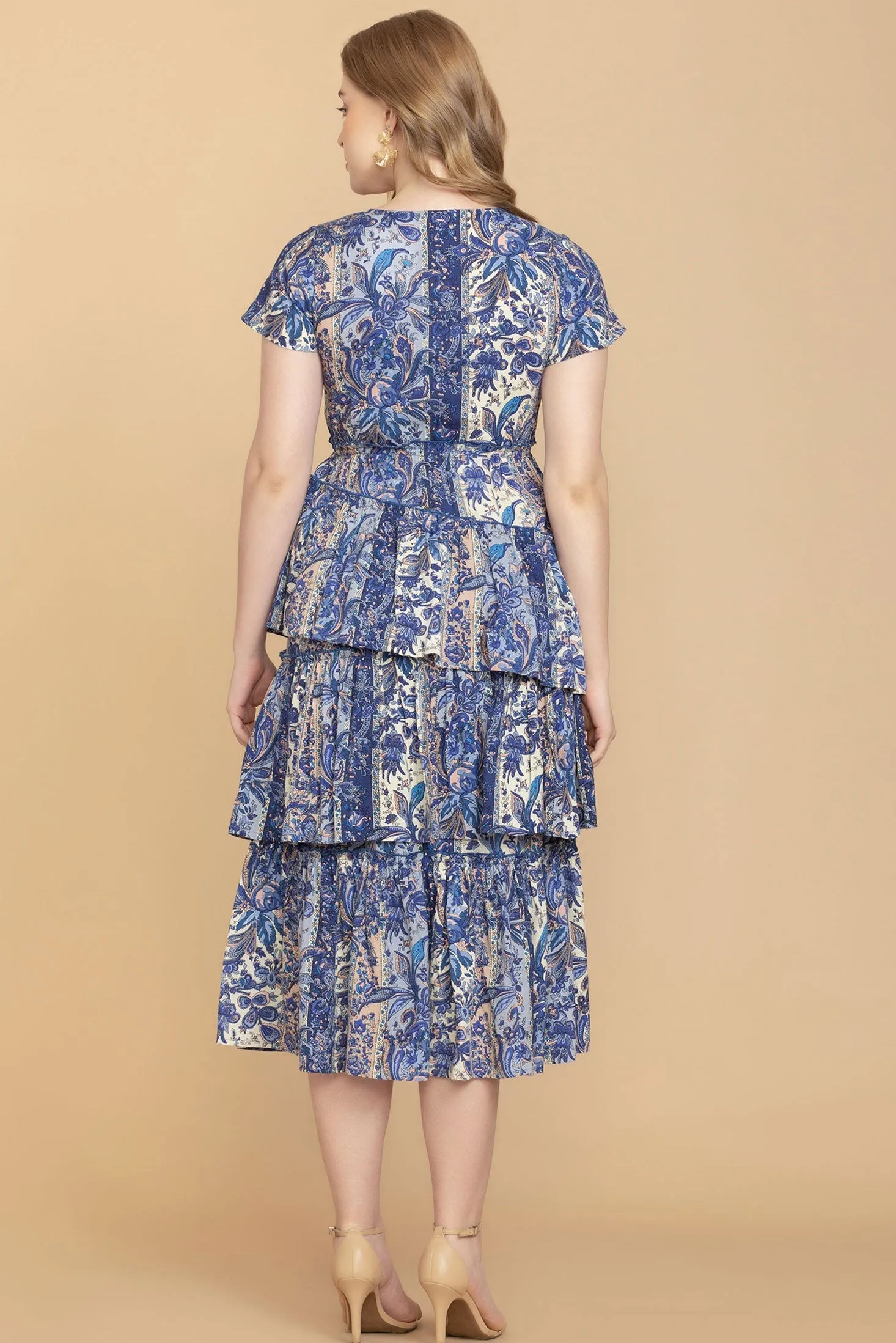 Bohera Tamara Drape Tiered Maxi Dress sold by Myra Bag product image thumbnail 4