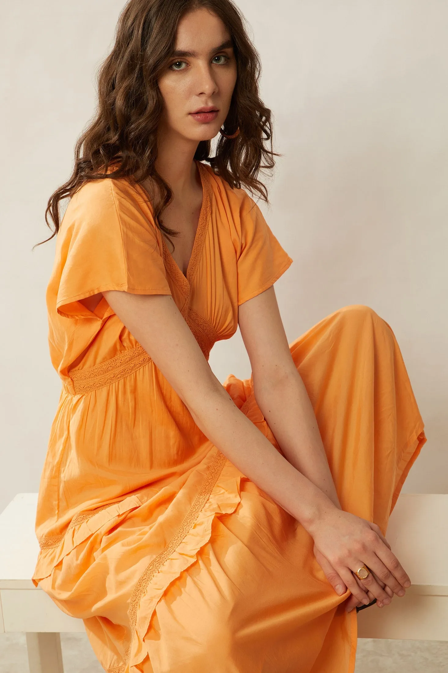 Bohera Miralee Golden Tiered Maxi Dress sold by Myra Bag product image thumbnail 4