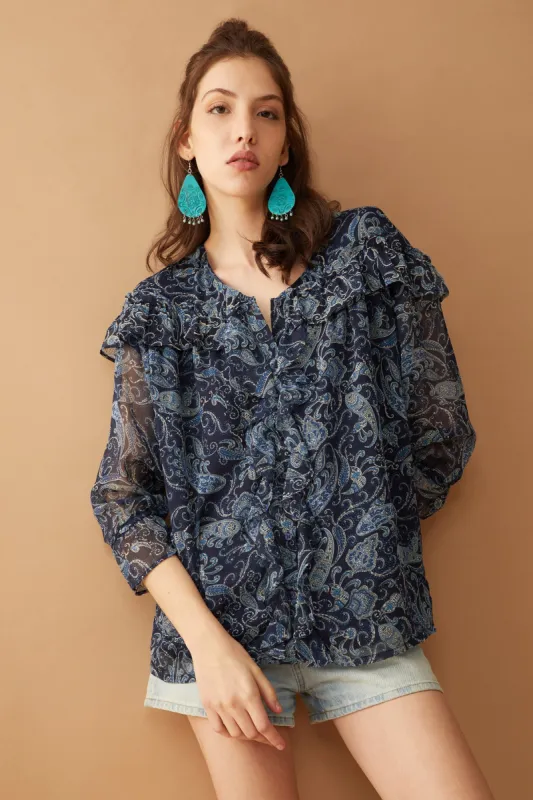 Bohera Meridonna Paisley Top sold by Myra Bag