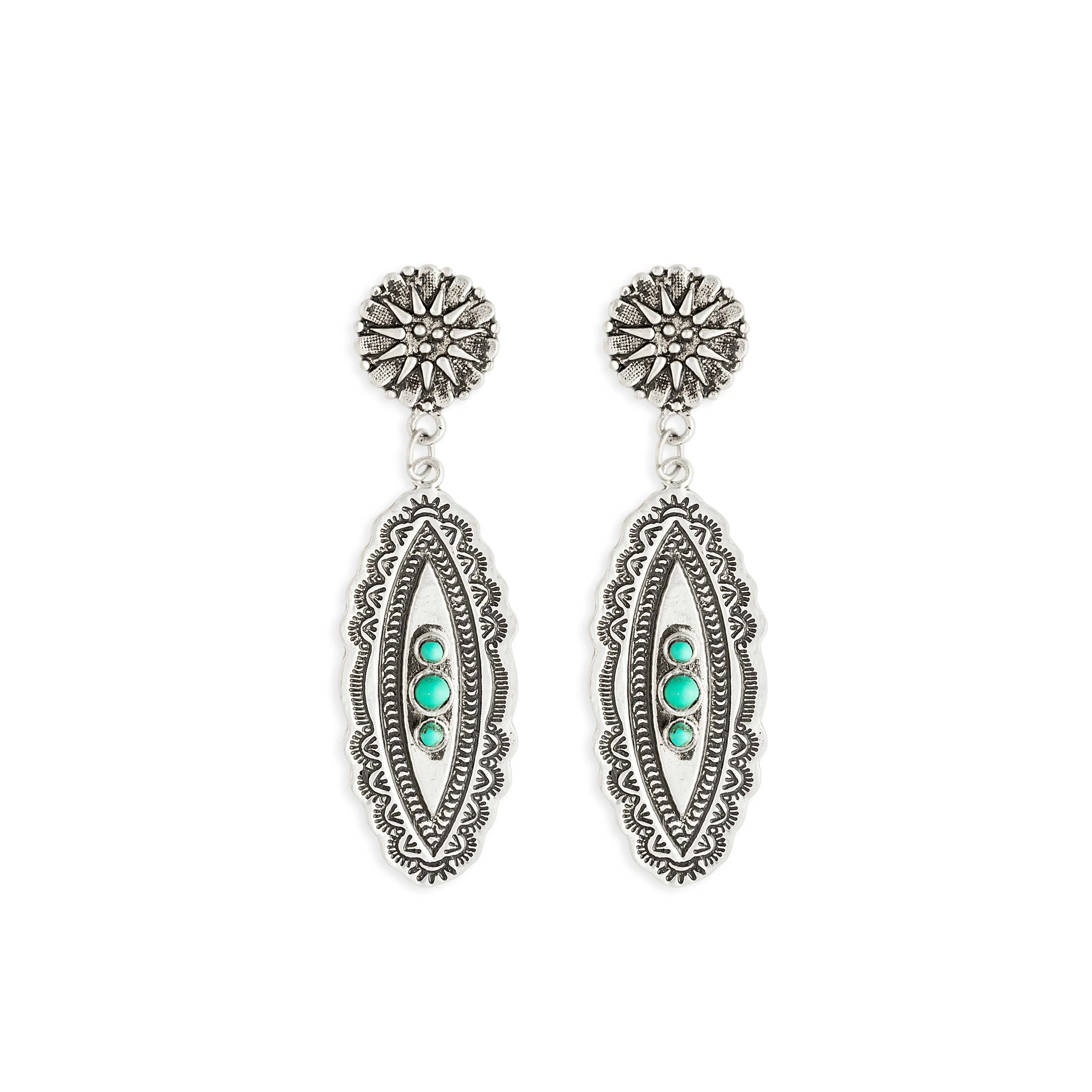 Sunny Trail Silver-Tone Earrings sold by Myra Bag
