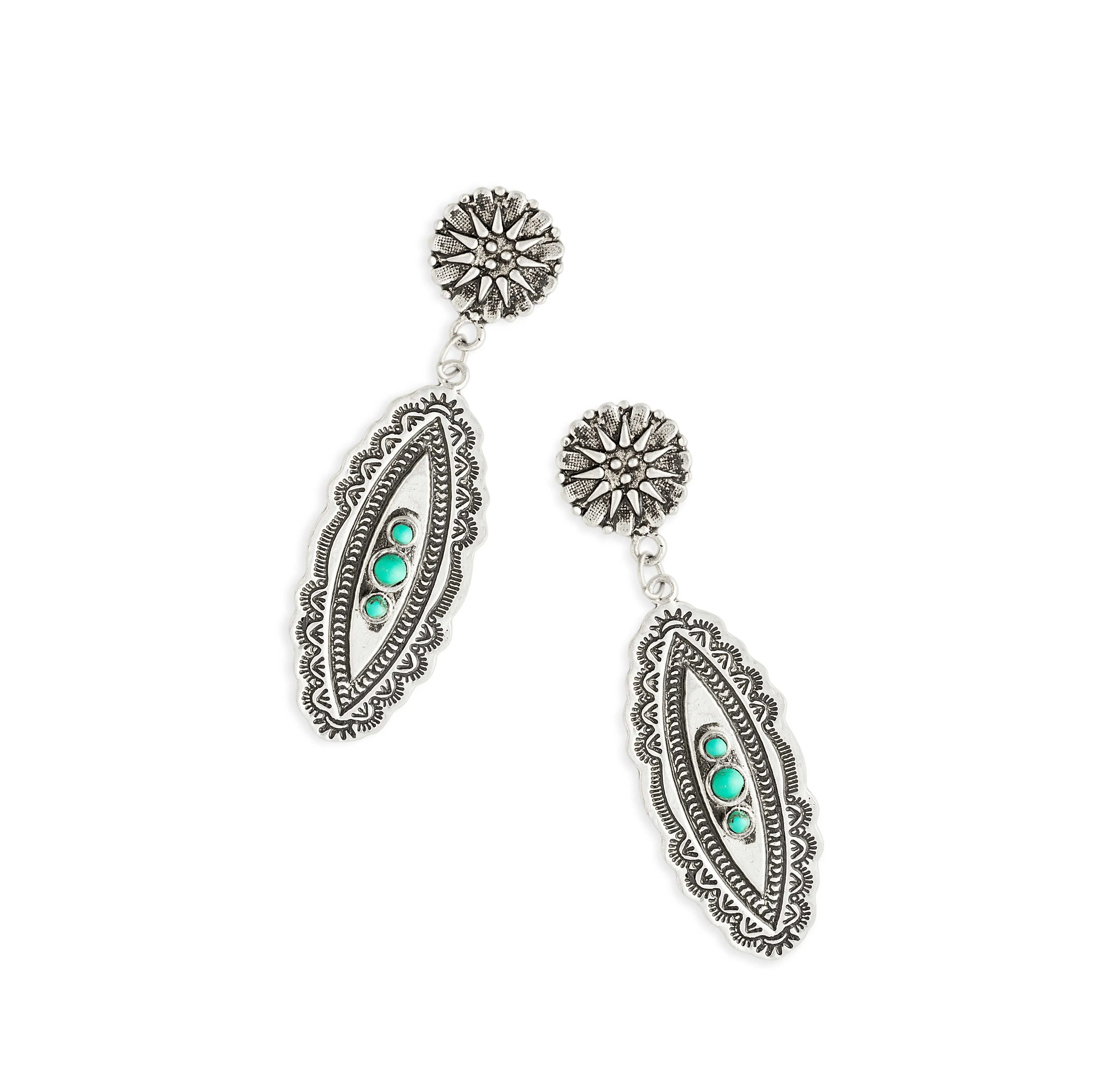 Sunny Trail Silver-Tone Earrings sold by Myra Bag product image thumbnail 2