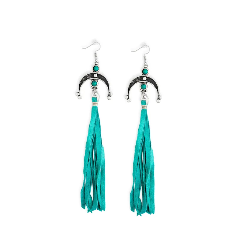 Moon Empress Fringe Earrings sold by Myra Bag
