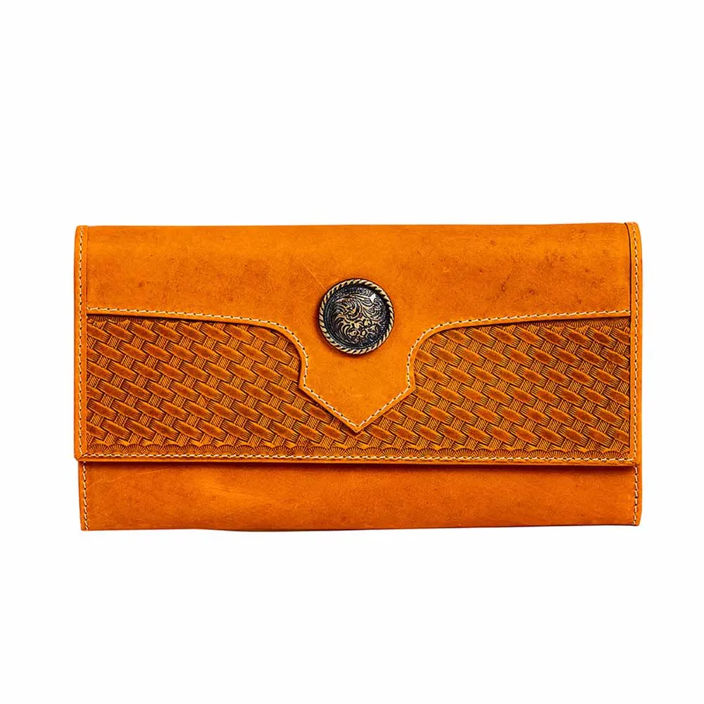 Winsome Trail Hand-tooled Wallet sold by Myra Bag
