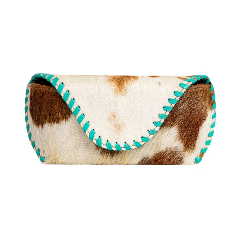 Buena Vista Sun glasses Case in Brown & White sold by Myra Bag