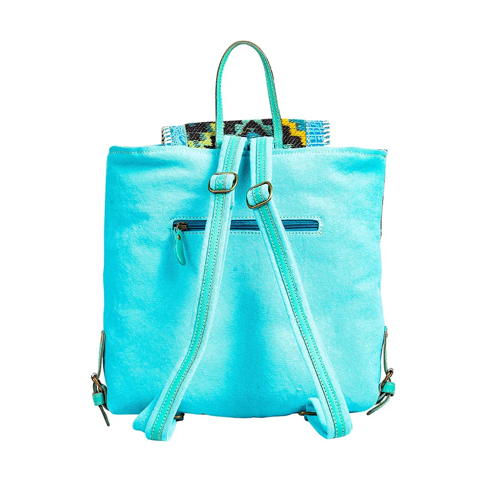 Tonga Ridge Backpack In Turquoise sold by Myra Bag product image thumbnail 3