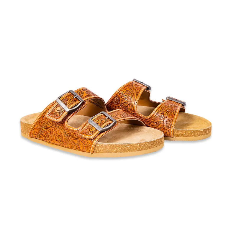Molly Megan Hand-Tooled Sandals sold by Myra Bag