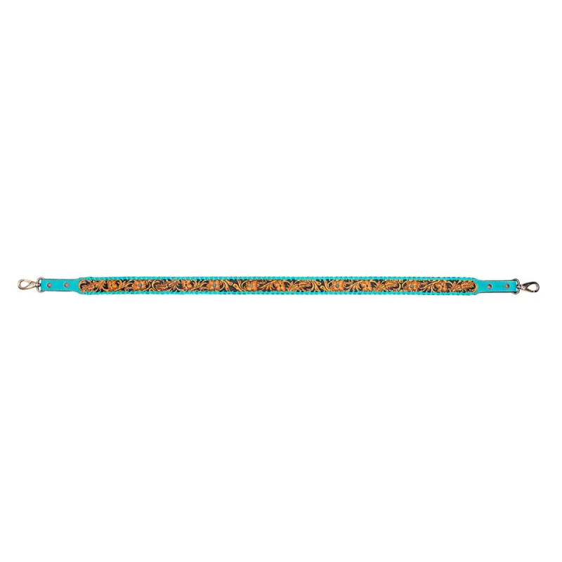Bear Claw Ridge Hand-tooled Leather Strap sold by Myra Bag