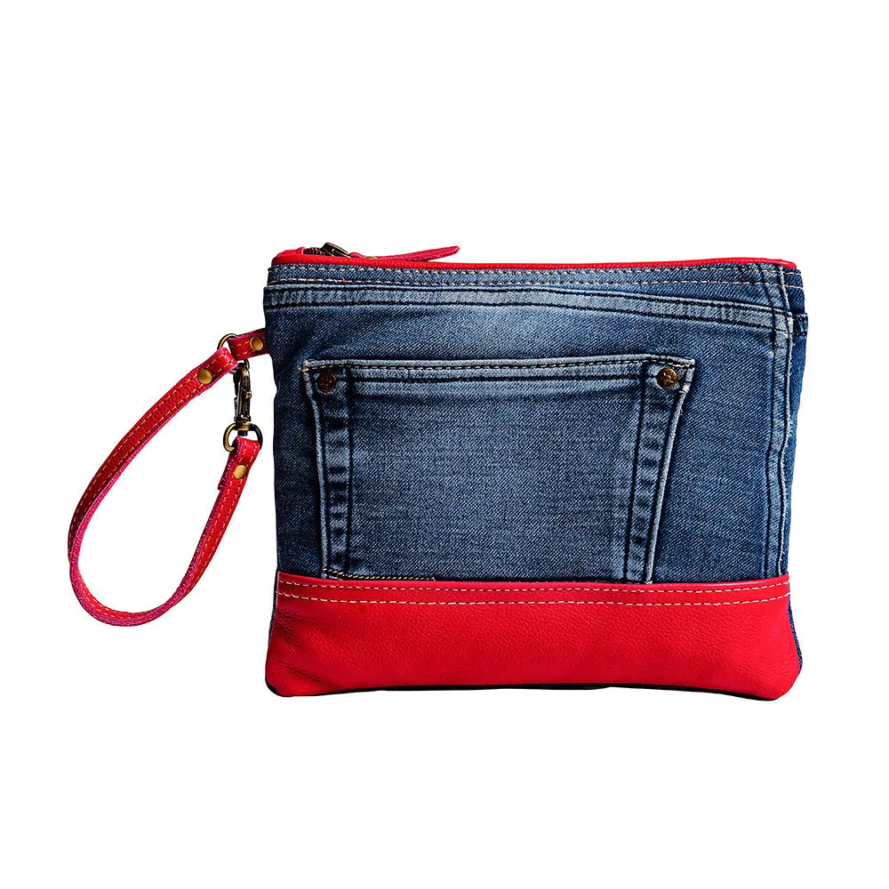Charley Denim Pouch sold by Myra Bag