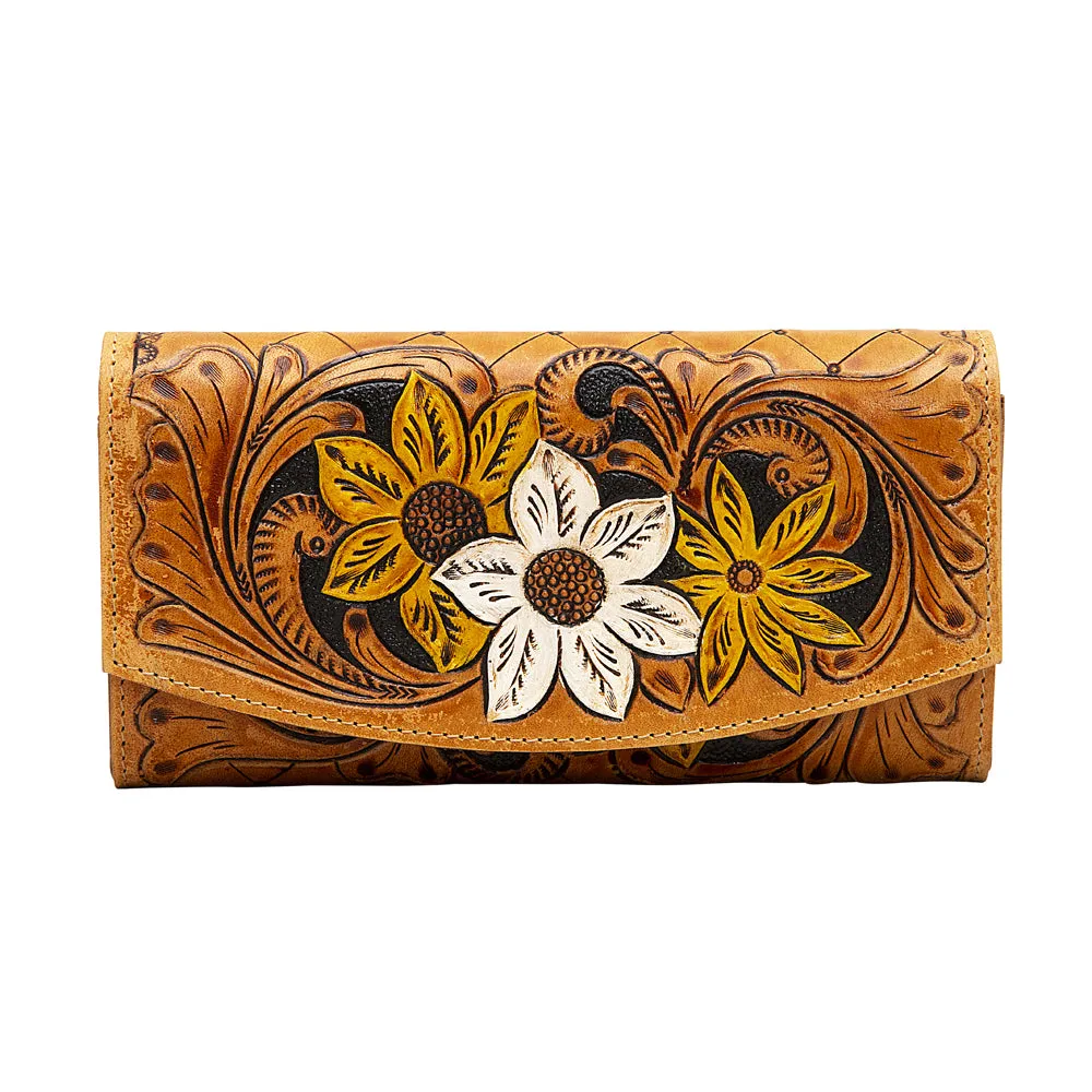 Brown Garden Wallet sold by Myra Bag