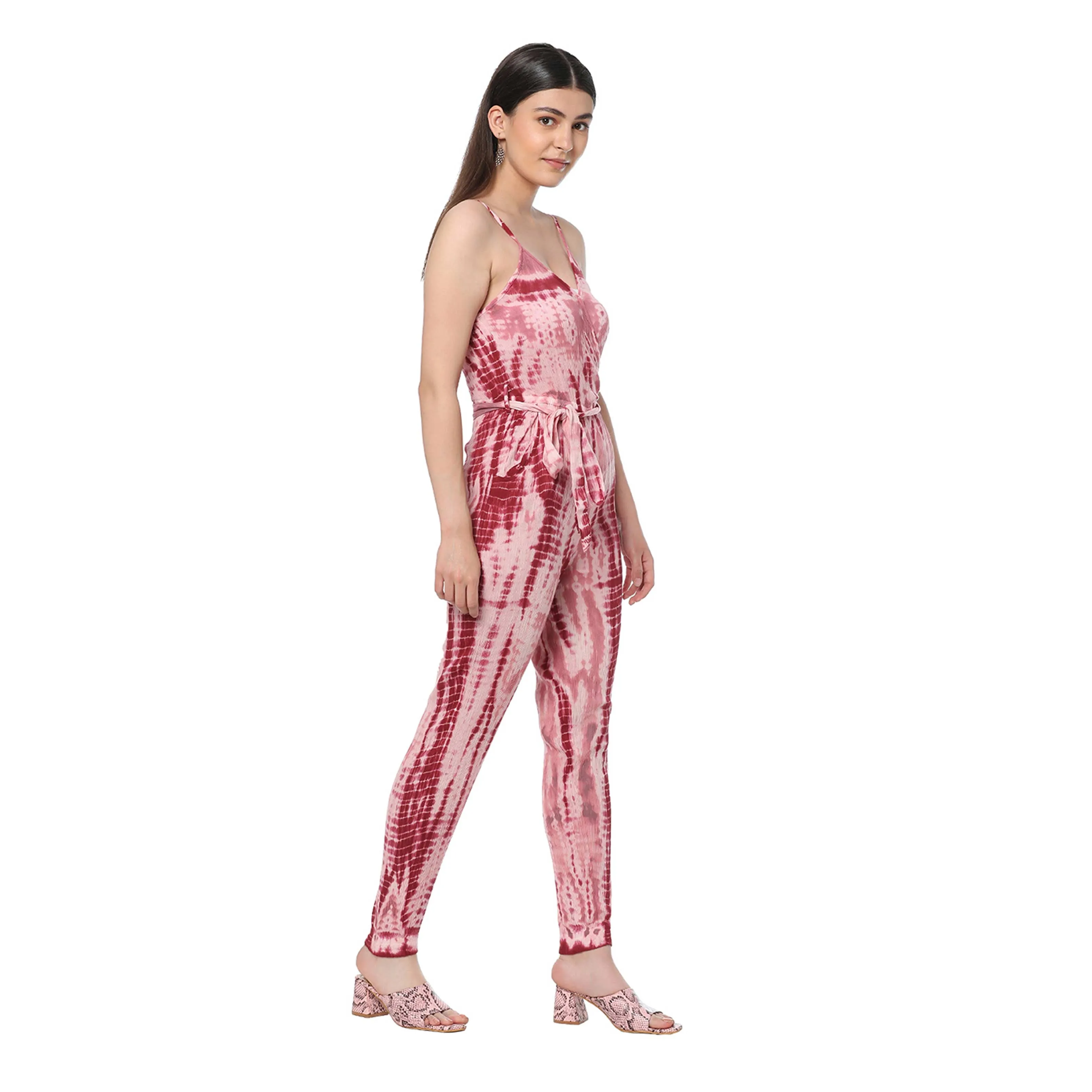 Pink Tinted Strappy Jumpsuit sold by Myra Bag product image thumbnail 2