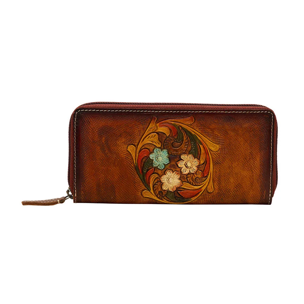 Floral Circular Wallet sold by Myra Bag