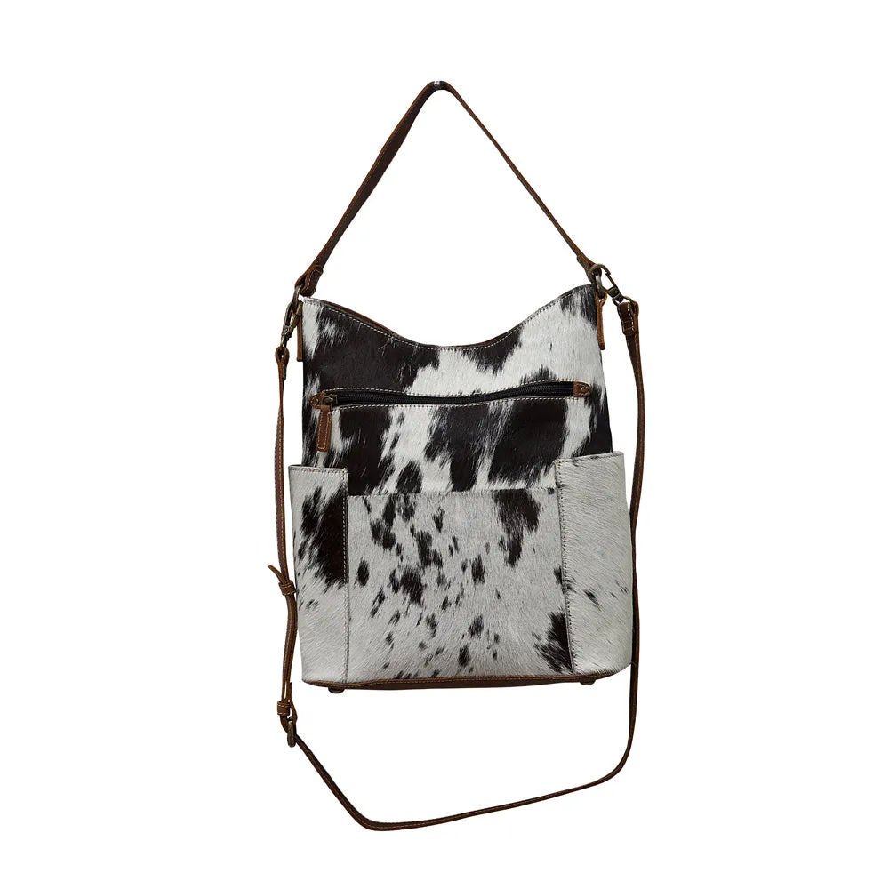 Monochrome fiesta Leather & Hair On Bag sold by Myra Bag product image thumbnail 3