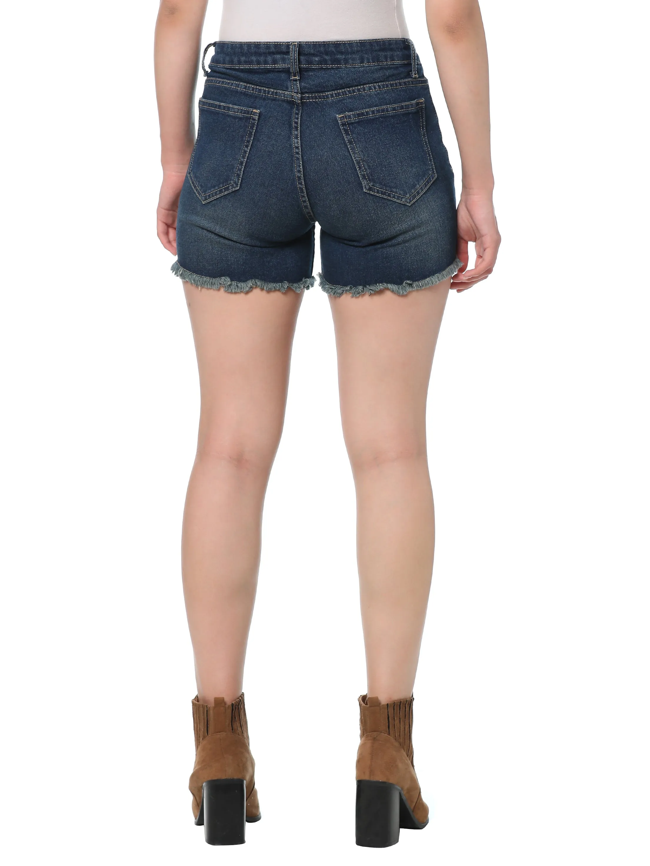 Raggedy Denim Shorts sold by Myra Bag product image thumbnail 5