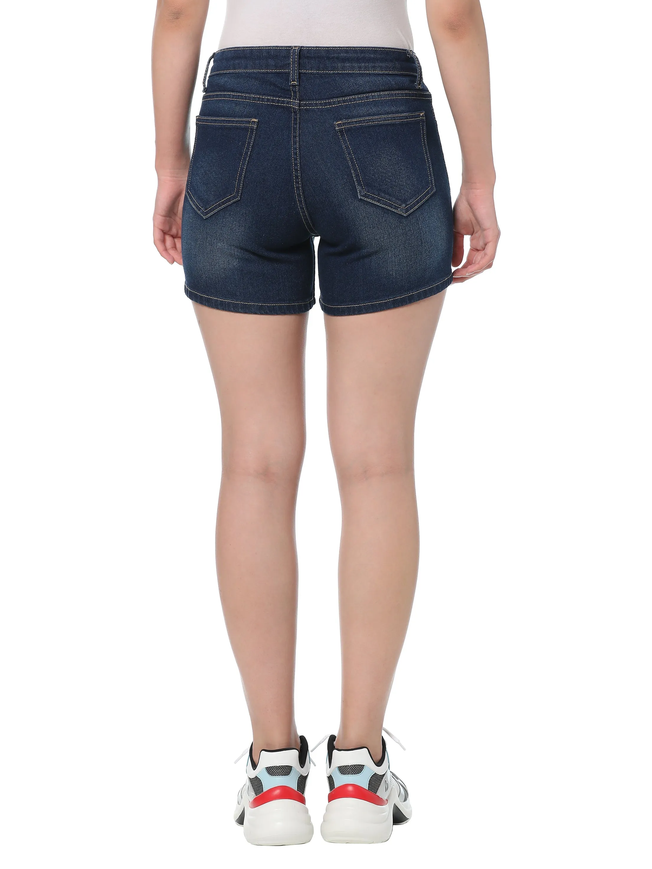 Distressed Denim Shorts sold by Myra Bag product image thumbnail 5
