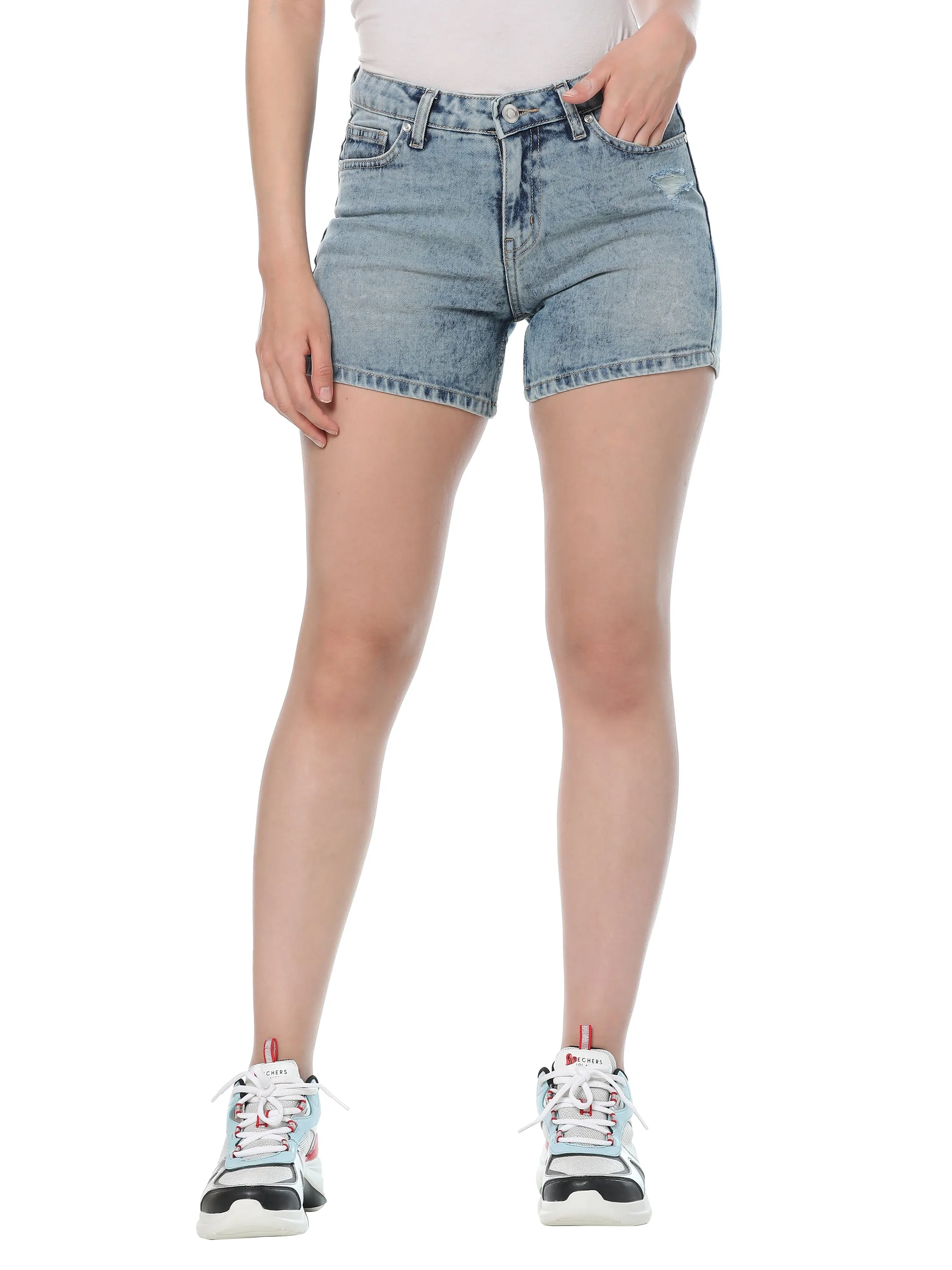 Rugged Denim Shorts sold by Myra Bag product image thumbnail 4